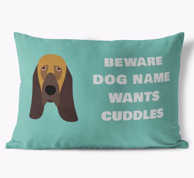 Beware of Cuddles: Personalised {breedFullName} Soft Touch Cushion